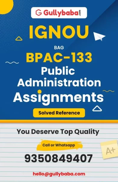IGNOU BPAC-133 Solved Assignment