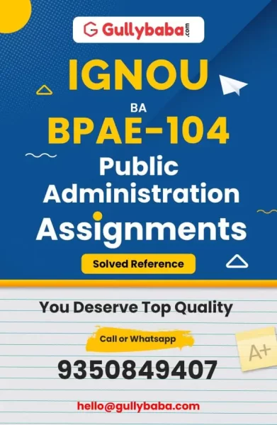 IGNOU BPAE-104 Solved Assignment