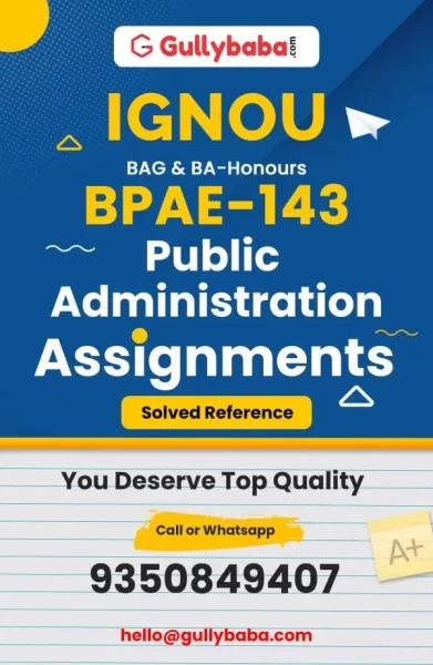 IGNOU BPAE-143 Solved Assignment