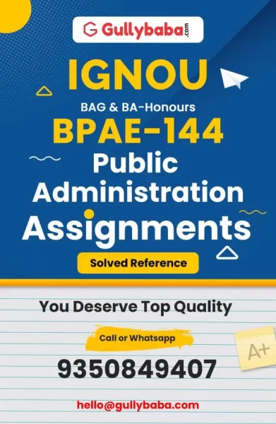 IGNOU BPAE-144 Solved Assignment