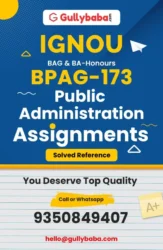 IGNOU BPAG-173 Solved Assignment