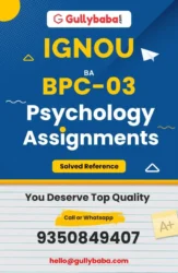 IGNOU BPC-03 Solved Assignment