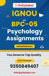 IGNOU BPC-05 Solved Assignment