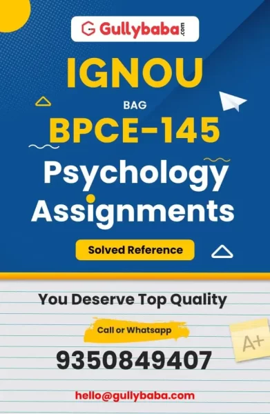 IGNOU BPCE-145 Solved Assignment