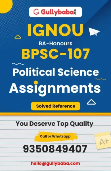 IGNOU BPSC-107 Solved Assignment