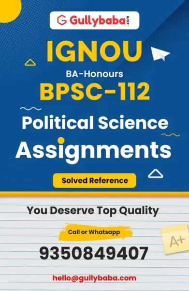 IGNOU BPSC-112 Solved Assignment