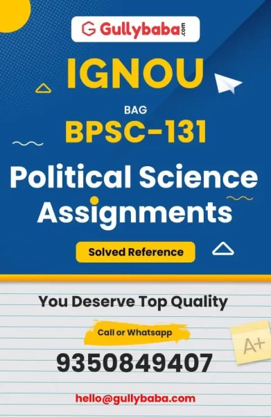 IGNOU BPSC-131 Solved Assignment