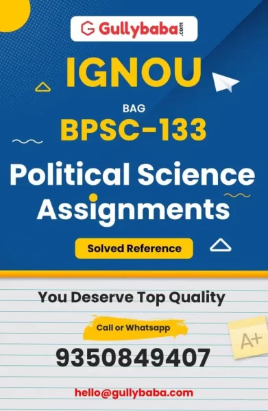 IGNOU BPSC-133 Solved Assignment