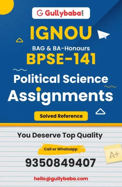 IGNOU BPSE-141 Solved Assignment