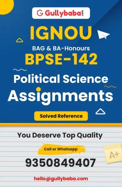 IGNOU BPSE-142 Solved Assignment