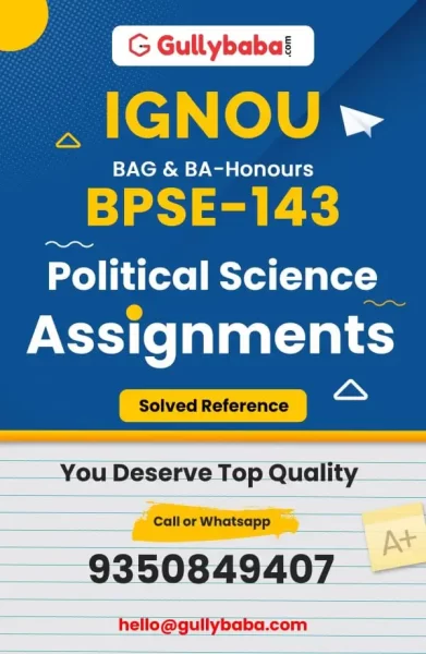 IGNOU BPSE-143 Solved Assignment