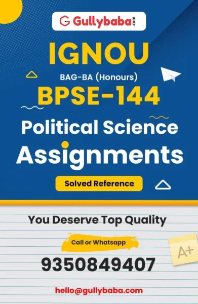 IGNOU BPSE-144 Solved Assignment