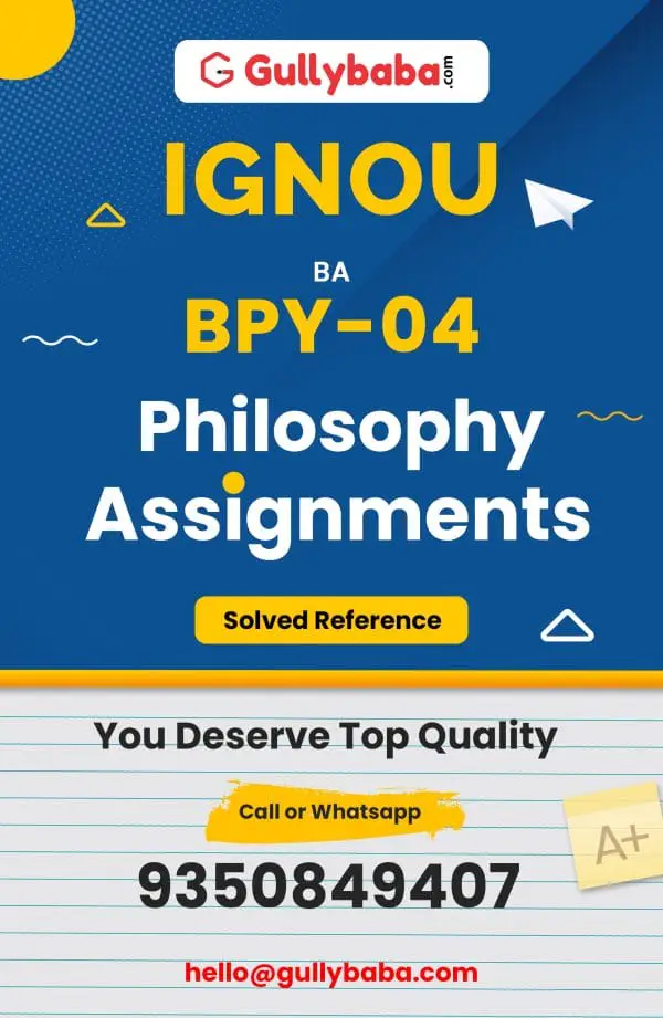 IGNOU BPY-04 Solved Assignment