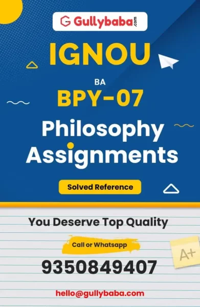 IGNOU BPY-07 Solved Assignment