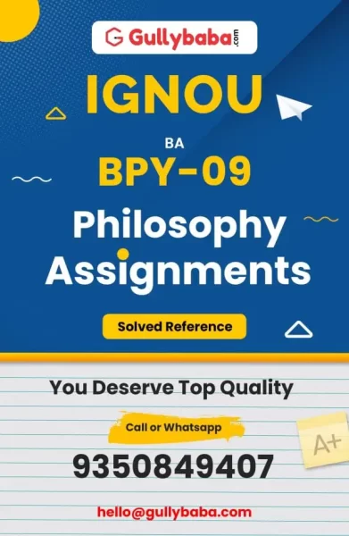 IGNOU BPY-09 Solved Assignment