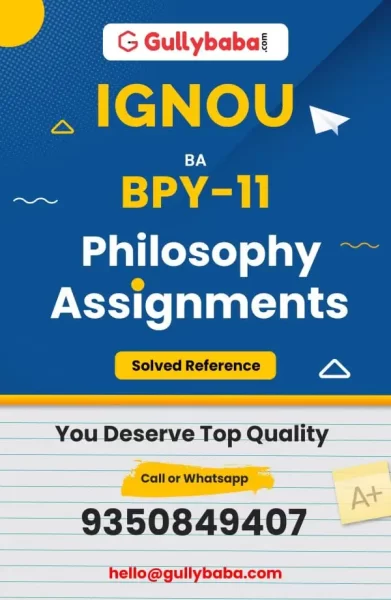 IGNOU BPY-11 Solved Assignment