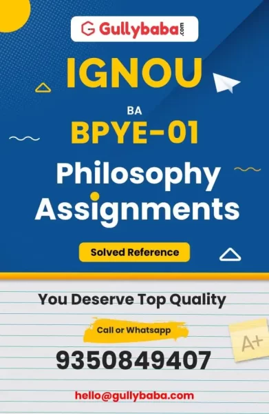 IGNOU BPYE-01 Solved Assignment