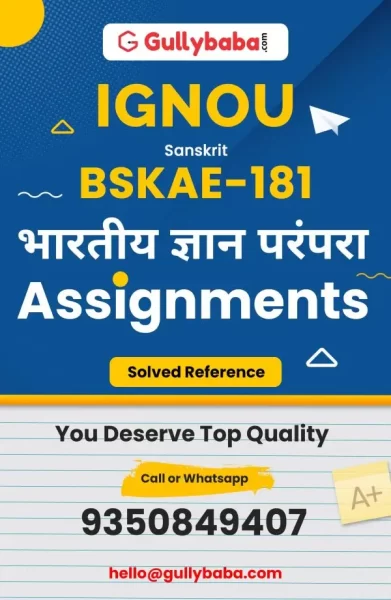 IGNOU BSKAE-181 Solved Assignment