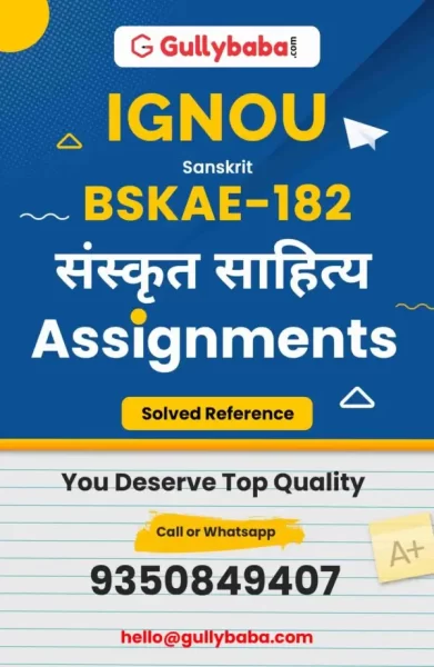 IGNOU BSKAE-182 Solved Assignment