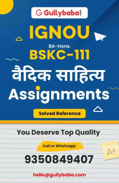 IGNOU BSKC-111 Solved Assignment
