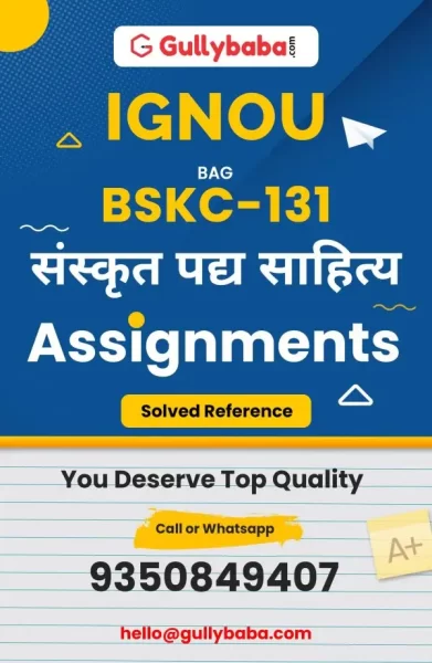 IGNOU BSKC-131 Solved Assignment
