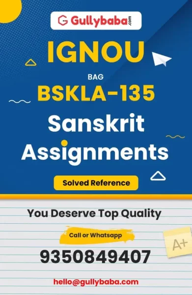 IGNOU BSKLA-135 Solved Assignment