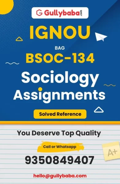 IGNOU BSOC-134 Solved Assignment