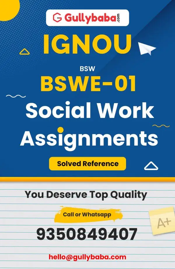 IGNOU BSWE-01 Solved Assignment