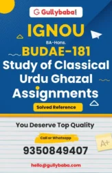 IGNOU BUDAE-181 Solved Assignment