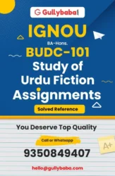 IGNOU BUDC-101 Solved Assignment