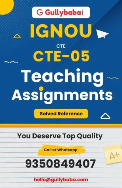 IGNOU CTE-05 Solved Assignment