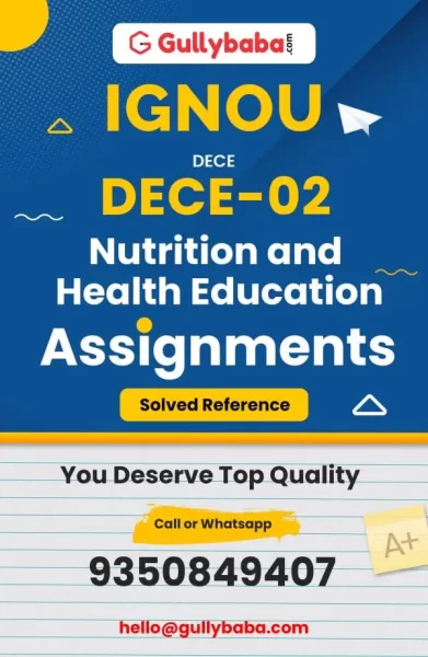 IGNOU DECE-02 Solved Assignment
