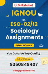IGNOU ESO-02/12 Solved Assignment
