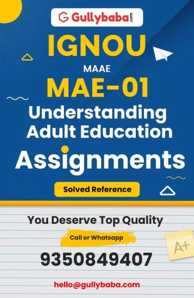 IGNOU MAE-01 Solved Assignment