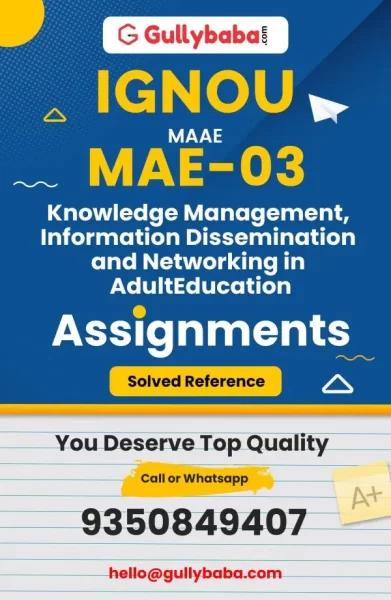 IGNOU MAE-03 Solved Assignment
