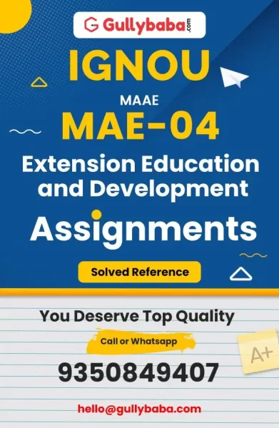 IGNOU MAE-04 Solved Assignment