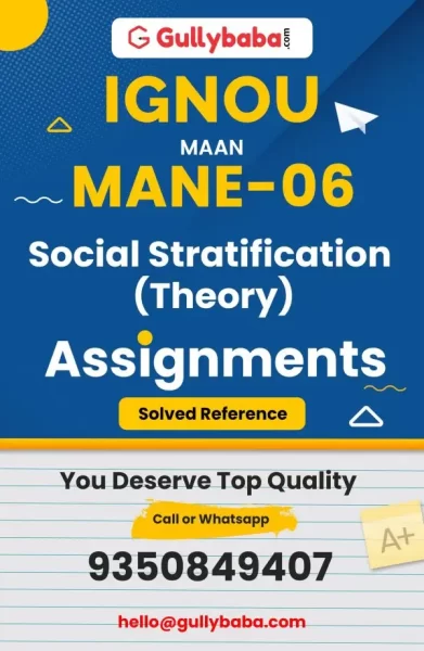 IGNOU MANE-06 Solved Assignment