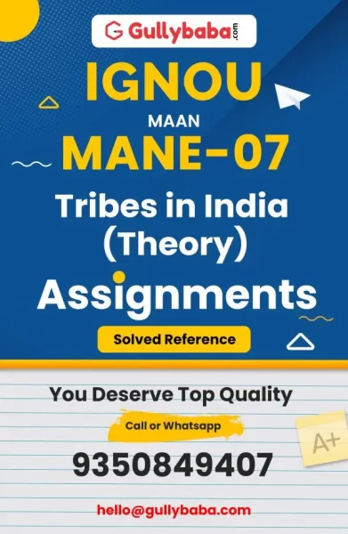IGNOU MANE-07 Solved Assignment