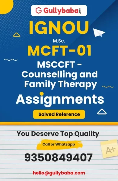 IGNOU MCFT-01 Solved Assignment