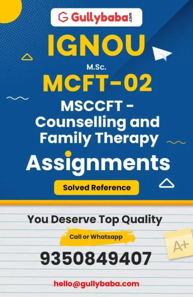 IGNOU MCFT-02 Solved Assignment
