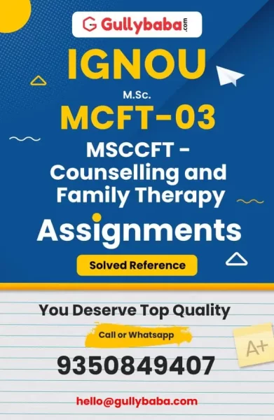 IGNOU MCFT-03 Solved Assignment