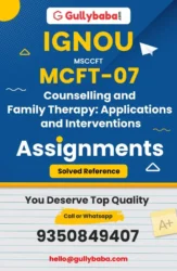 IGNOU MCFT-07 Solved Assignment