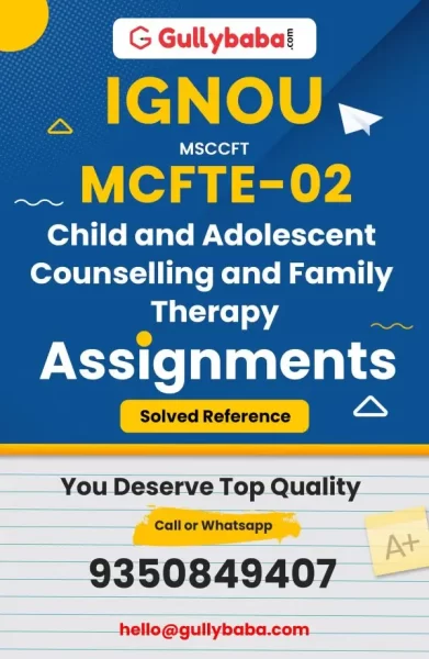 IGNOU MCFTE-02 Solved Assignment