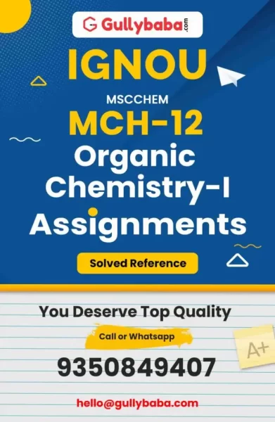 IGNOU MCH-12 Solved Assignment