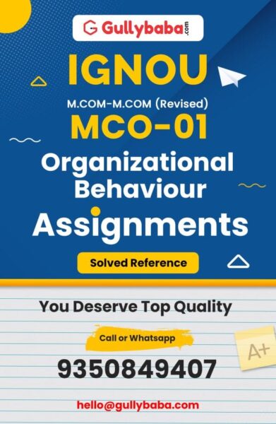 IGNOU MCO-01 Solved Assignment