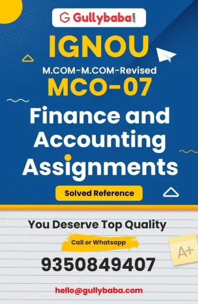 IGNOU MCO-07 Solved Assignment