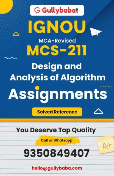 IGNOU MCS-211 Solved Assignment