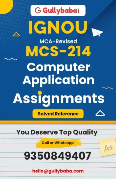 IGNOU MCS-214 Solved Assignment