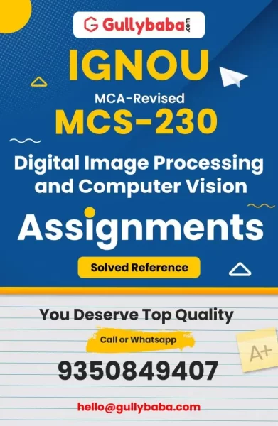 IGNOU MCS-230 Solved Assignment