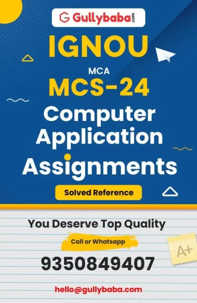 IGNOU MCS-24 Solved Assignment